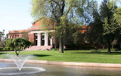 Entrance view of Haggin Museum in Stockton, CA