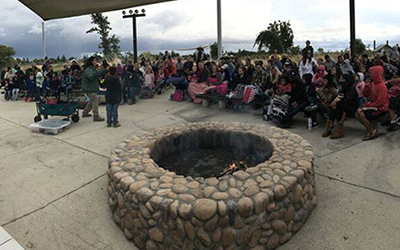 Evening campfire event at Big Break Regional Shoreline