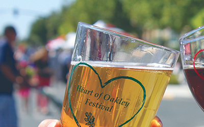 Heart of Oakley beer and wine glasses