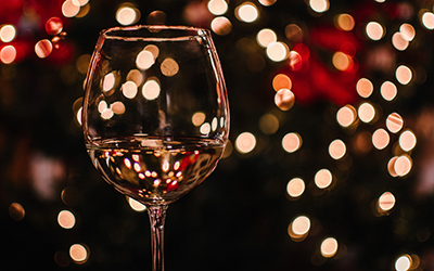 Delta celebrating the holidays with wine