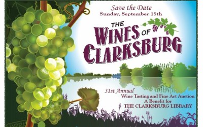 event flyer for Wine of Clarksburg