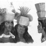 Painting of three Native Americans