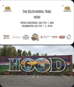 event flyer, mural